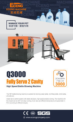 2 automáticos completos da máquina de molde 380V do sopro da garrafa do ANIMAL DE ESTIMAÇÃO da cavidade