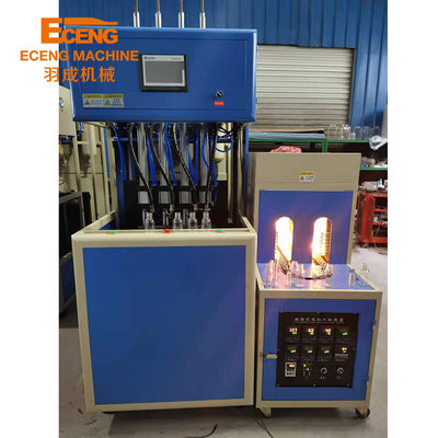Fabricação de sopro do recipiente plástico da cavidade da máquina 4 da garrafa 16KW semi auto